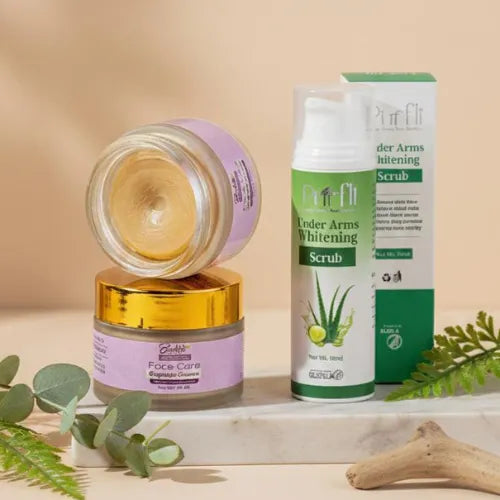 Face Care Cream & Underarms Whitening Scrub Bundle Bushra Organics product_type