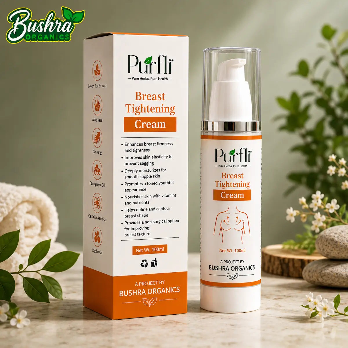Breast Tightening & Lifting Cream – Bushra Organics
