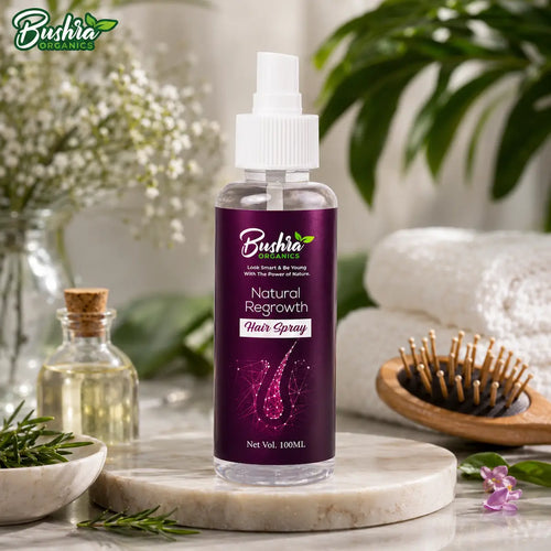 Hair Regrowth Spray for Thicker, Healthier Hair – Bushra Organics