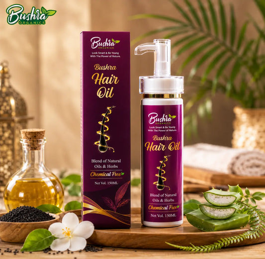 Natural Hair Growth Oil for Strong, Shiny Hair – Bushra Organics